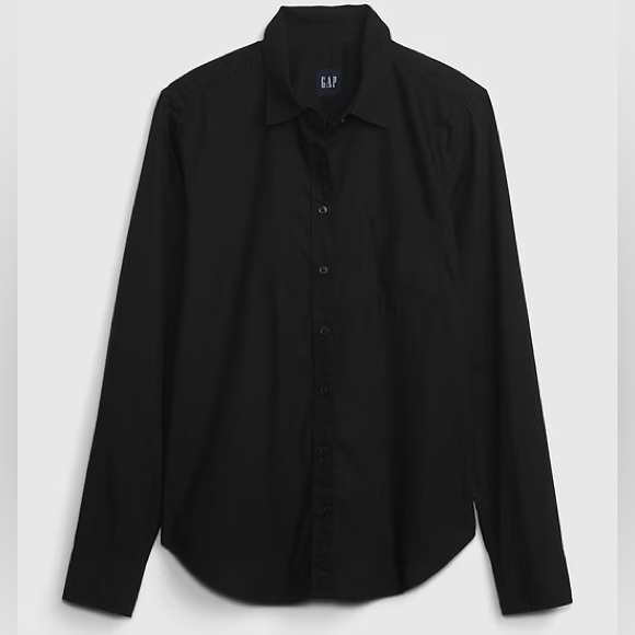 NWT Gap 80s Superfine Poplin Button Up Perfect Shirt size Medium - Picture 2 of 6